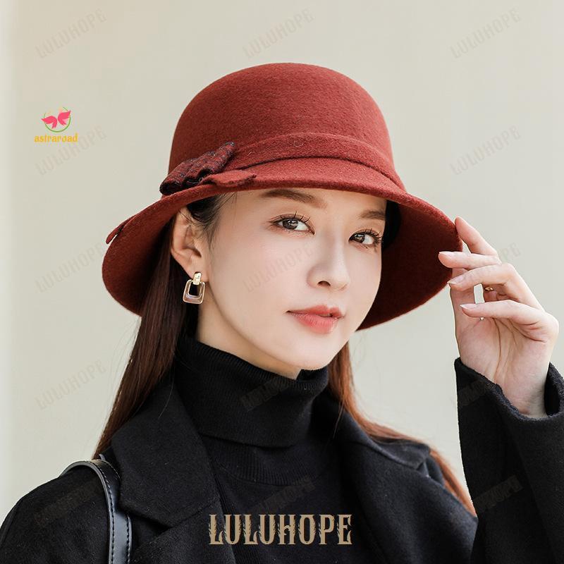 爆買2024秋冬レトロ 帽子 レディース 柔らかい保温バケット文芸百合
