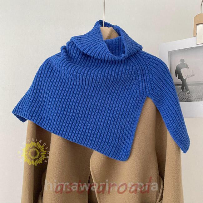 爆買 ネックスヌード ニット マフラー ネックウォーマー ポンチョ 大判