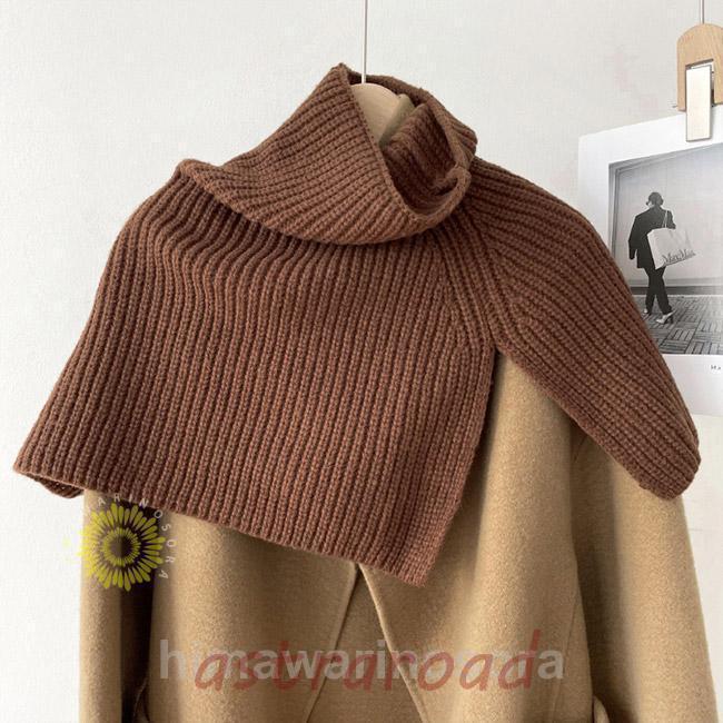 爆買 ネックスヌード ニット マフラー ネックウォーマー ポンチョ 大判