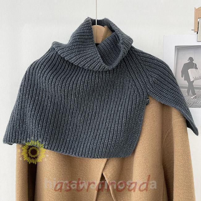 爆買 ネックスヌード ニット マフラー ネックウォーマー ポンチョ 大判