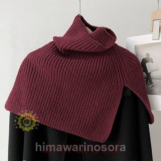 爆買 ネックスヌード ニット マフラー ネックウォーマー ポンチョ 大判