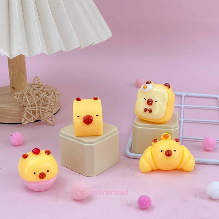 おもちゃ 子供 伸びる スクイーズ 【8個セット】 握って遊ぶ カピバラ