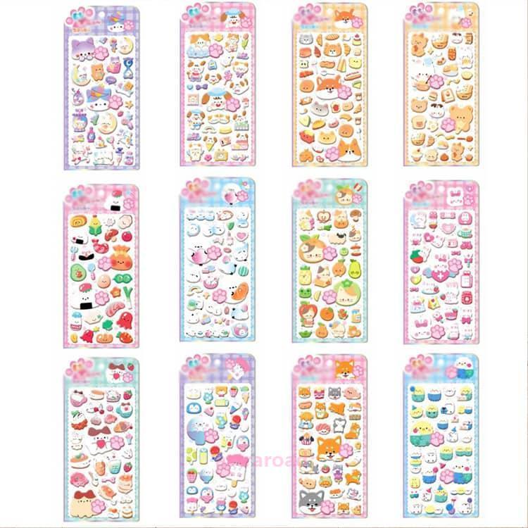 にくきゅう キャラクター 泡ステッカー シール デコ スクイーズ ねこ 6