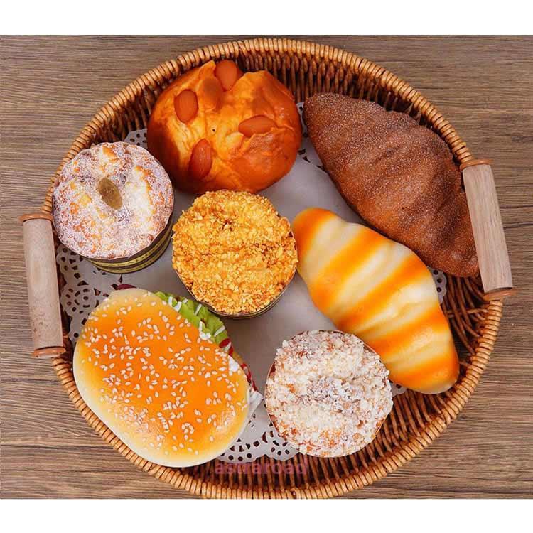 ジャンボスクイーズ パン 食品サンプル 7個セット 6個セット カゴなし