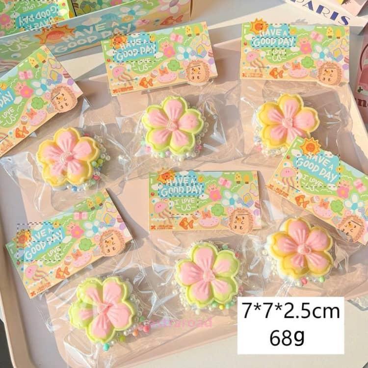 ストレス解消 柔らかい おもちゃ 5個セット スクイーズ さくら グッズ