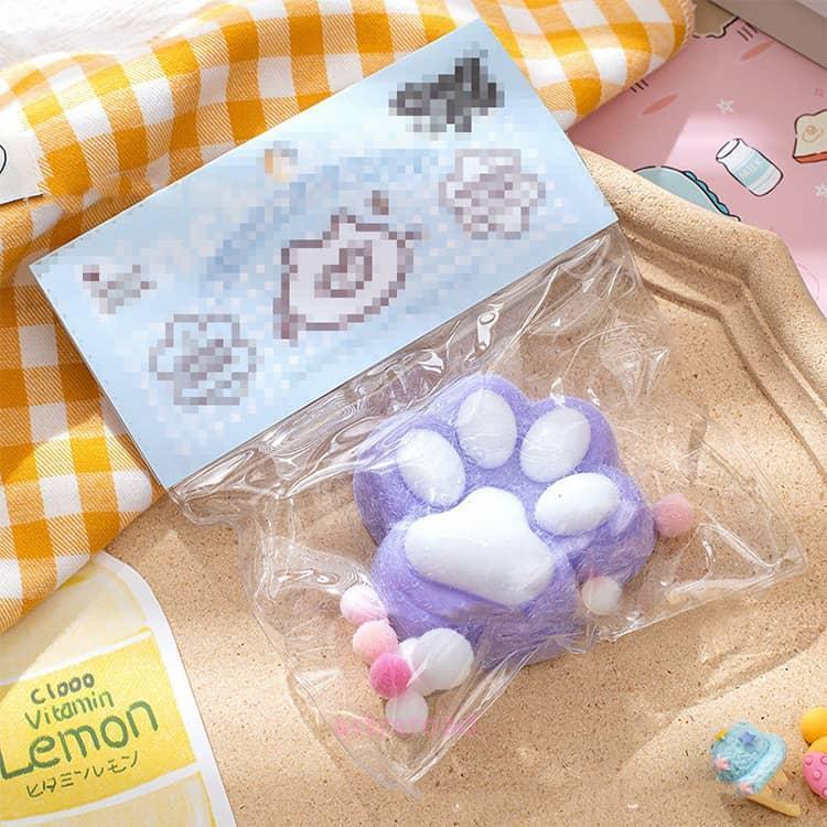 かわいい 4個セット ぷにぷに スクイーズ とろふわ 大人 肉球 握る