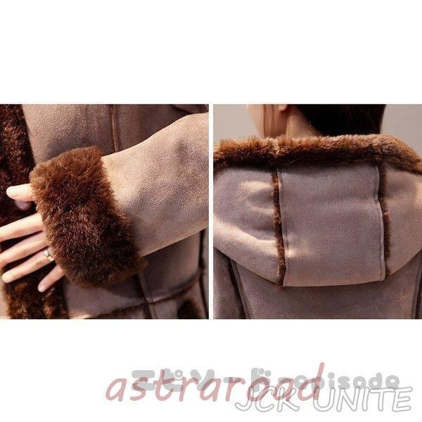 コート レディース ムートンコート 超ロング フード付き 裏ボア