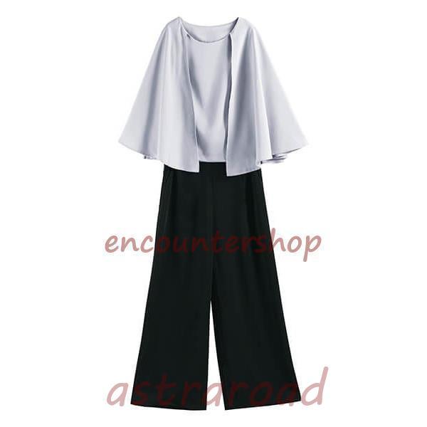 パンツドレス 結婚式 パーティードレス フォーマル ブラウス 大きい