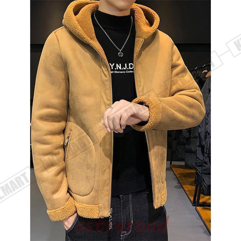 ムートンコート ボアジャケット メンズ フェイクムートン ファーコート