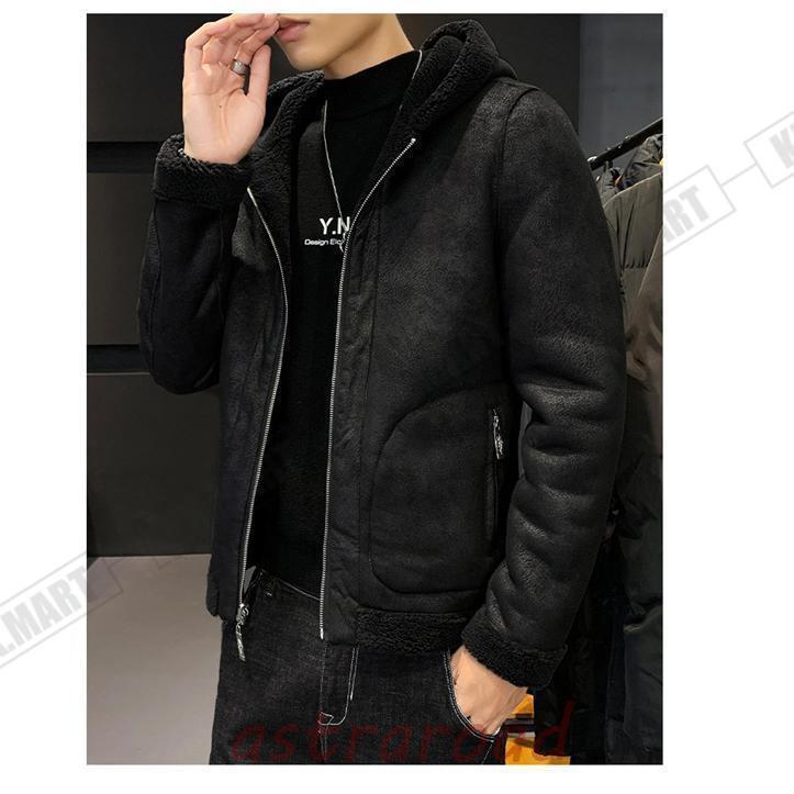 ムートンコート ボアジャケット メンズ フェイクムートン ファーコート