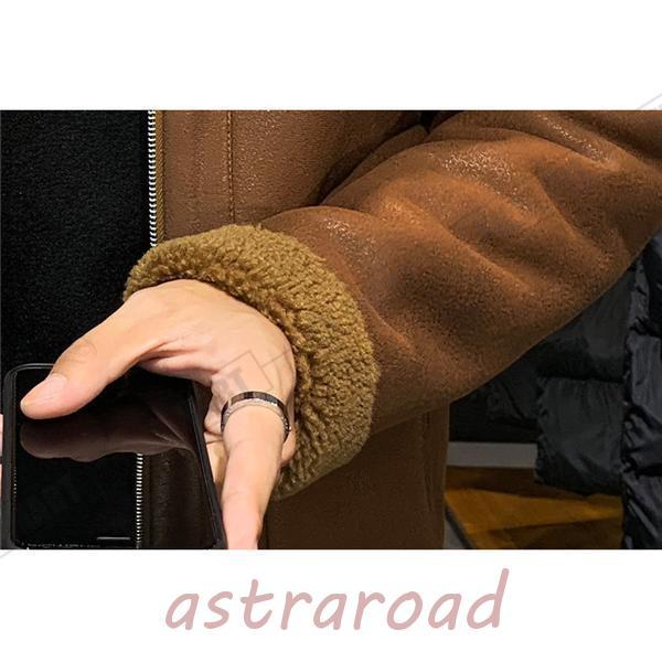 ムートンコート ボアジャケット メンズ フェイクムートン ファーコート