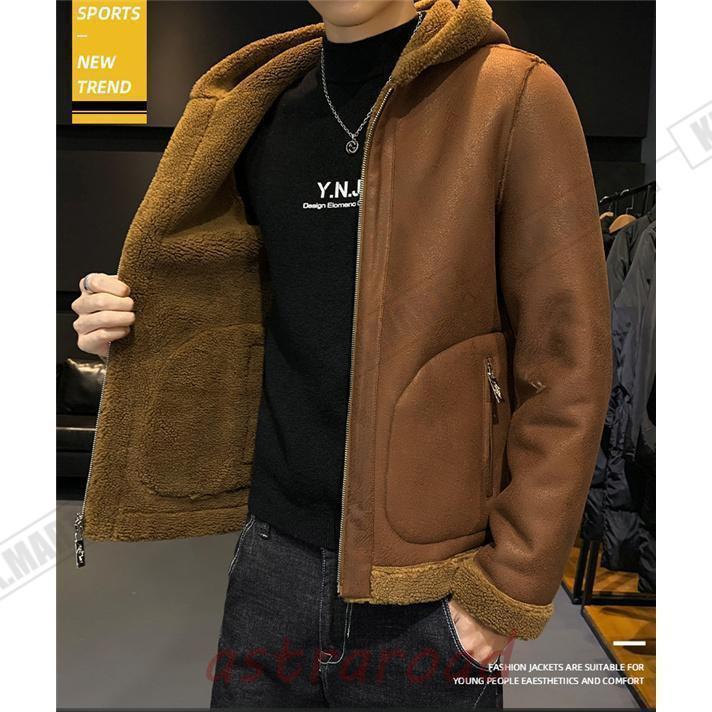 ムートンコート ボアジャケット メンズ フェイクムートン ファーコート