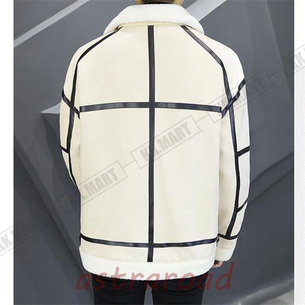 ムートンジャケット メンズ レザージャケット 裏起毛 厚手 ライダース