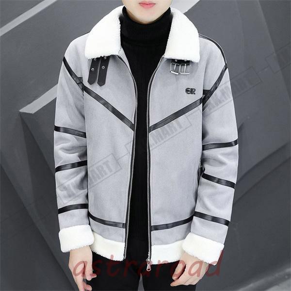 ムートンジャケット メンズ レザージャケット 裏起毛 厚手 ライダース