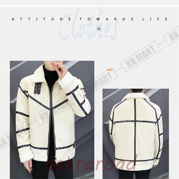 ムートンジャケット メンズ レザージャケット 裏起毛 厚手 ライダース