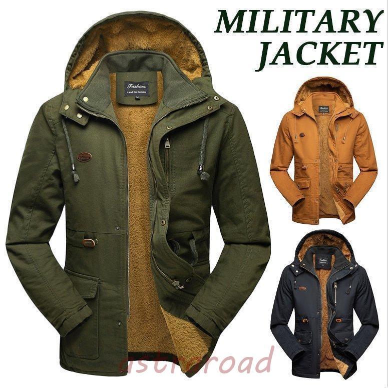 モッズコート ミリタリージャケット 裏起毛 メンズ マウンテンパーカー ジャケット  裏ボア ブルゾン ジャンバー アウター 暖かい 防寒 モッズコート ミリタリージャケット 裏起毛 メンズ マウンテンパーカー