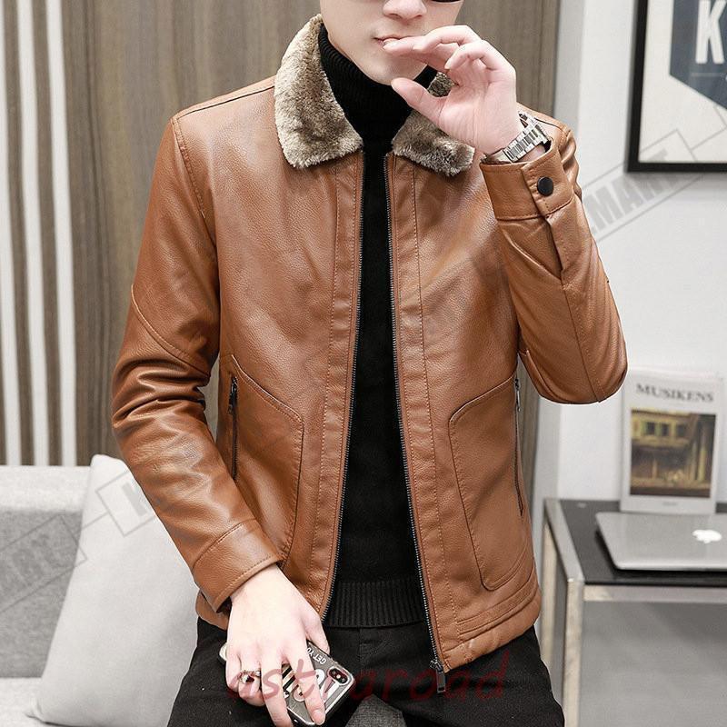 新作 ファーコート メンズ ミンク puコート 暖かい 防寒 秋冬 ショット