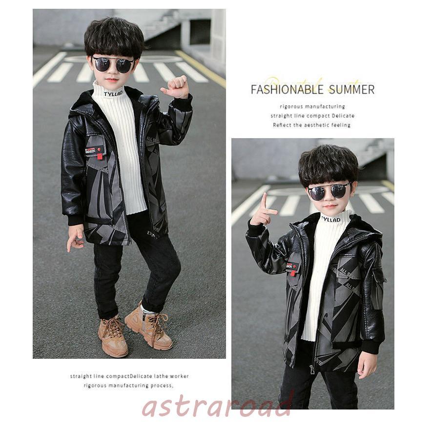 キッズ革ジャン 春秋冬 レザージャケット 裏起毛 男の子 子供 皮