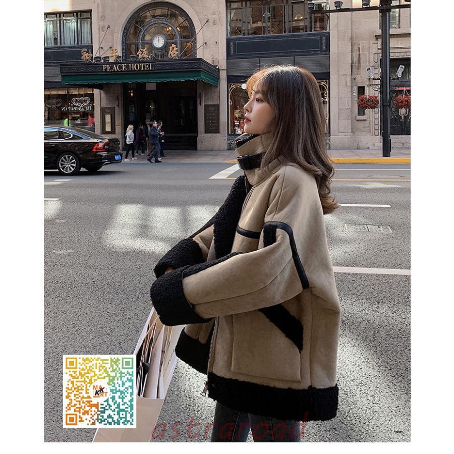 秋冬 革ジャン レディース レザージャケット 裏起毛 アウター ムートン