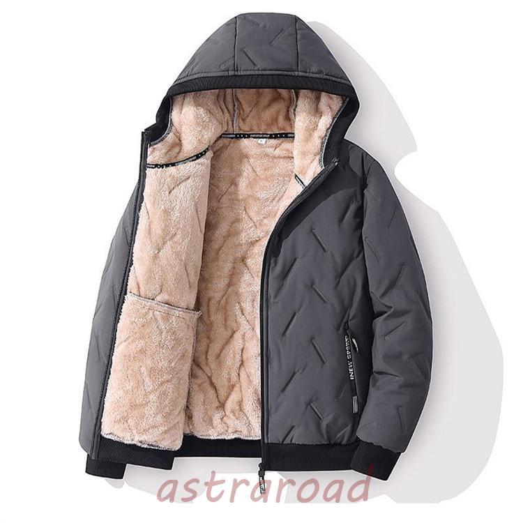 中綿ジャケット メンズ ボア 裏起毛 ビジネスコート ジャンバー