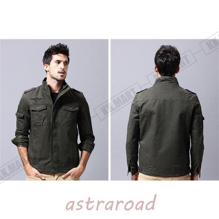 ミリタリージャケット メンズ 裏起毛 ジャケット アウター ポア