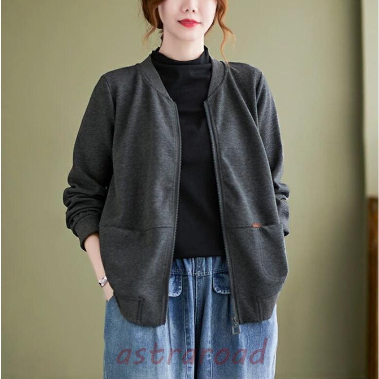 スタジャン レディース スウェット カーディガン トレーナー パーカー