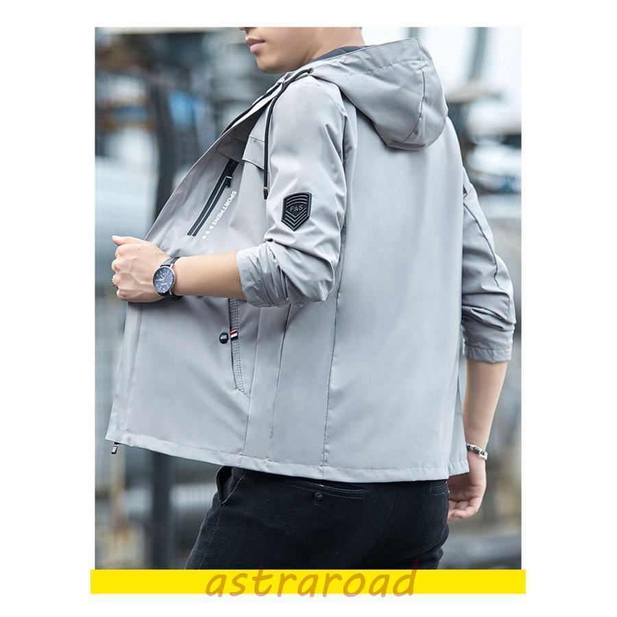 akiKenzo ショート パーカー　フード付きジャケット　M メンズ　ブ 爆買 ジャケット メンズ マウンテンパーカー ショート丈 フード付き