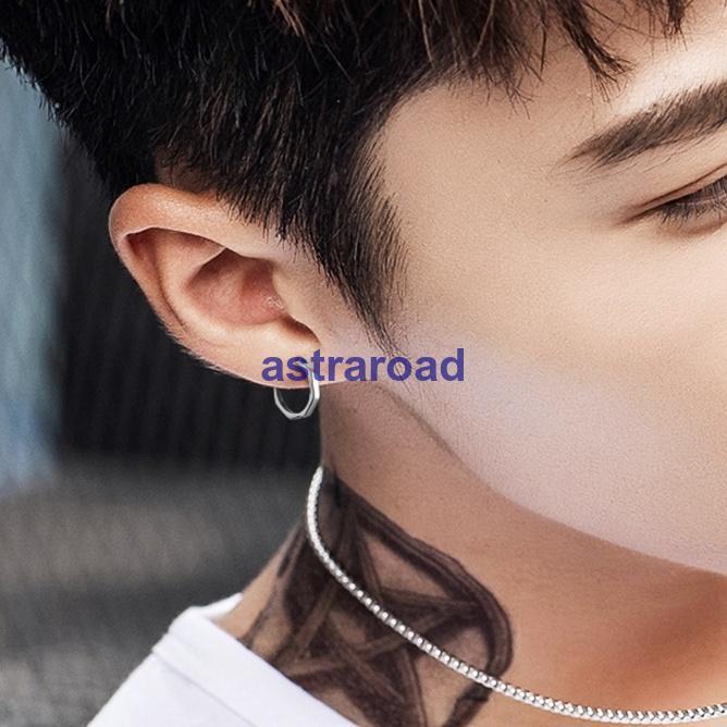 フープピアス メンズ レディース アクセサリー シンプル 中折れ