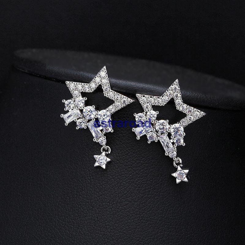 爆買 ピアス 星 星型 スター シルバー ラインストーン風 アクセサリー