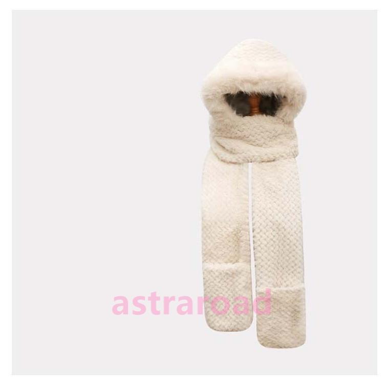 マフラー 帽子 冬 メンズ フェイクファー ふわふわ フード付き