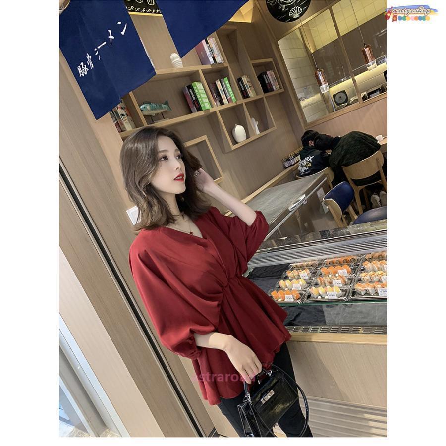 レディース　チュニック  トップス　新品 チュニック レディース 春 夏 春夏 トップス 白 黒 七分袖 ブラウス 7