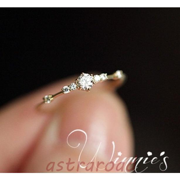 指輪 レディース 小粒 CZダイヤ キュービックジルコニア リング 細身  