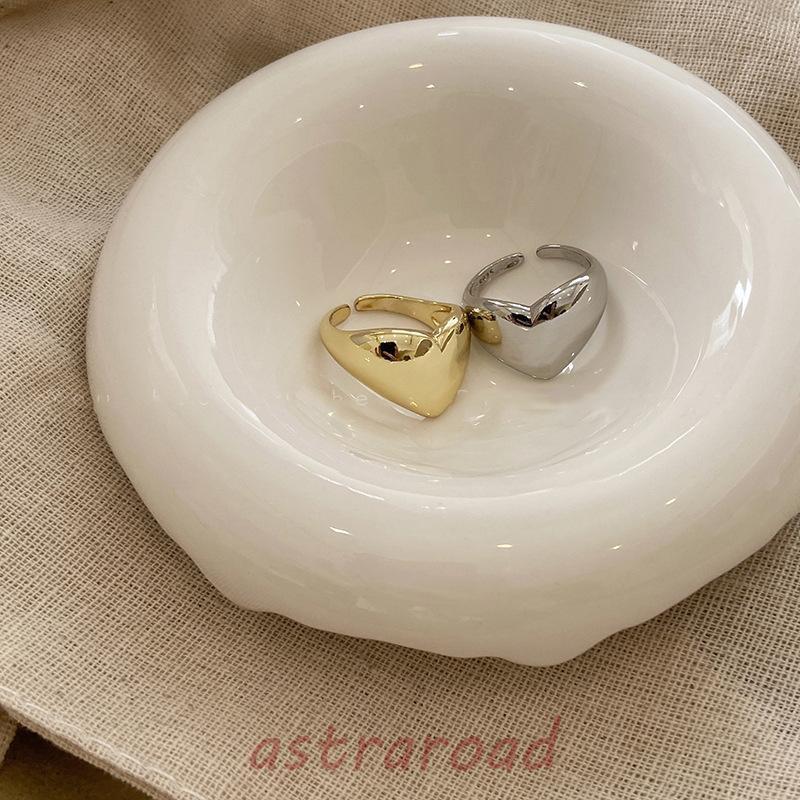 爆買 リング 指輪 ハート フリーサイズ 幅広 シルバー925 金属