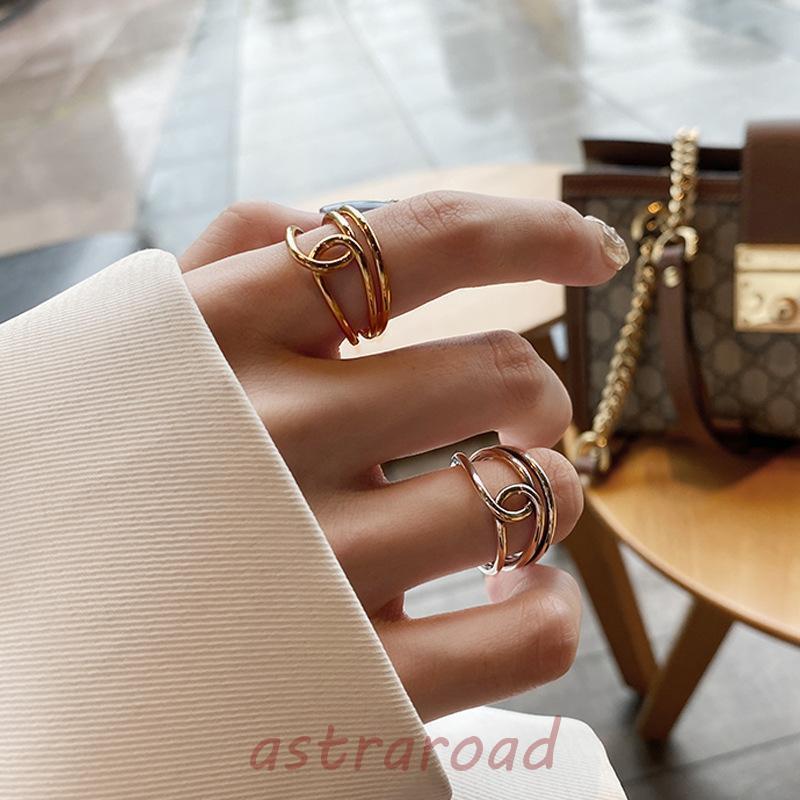 リング 指輪 フリーサイズ 知恵の輪 ウェーブ ひねり シルバー925 金属