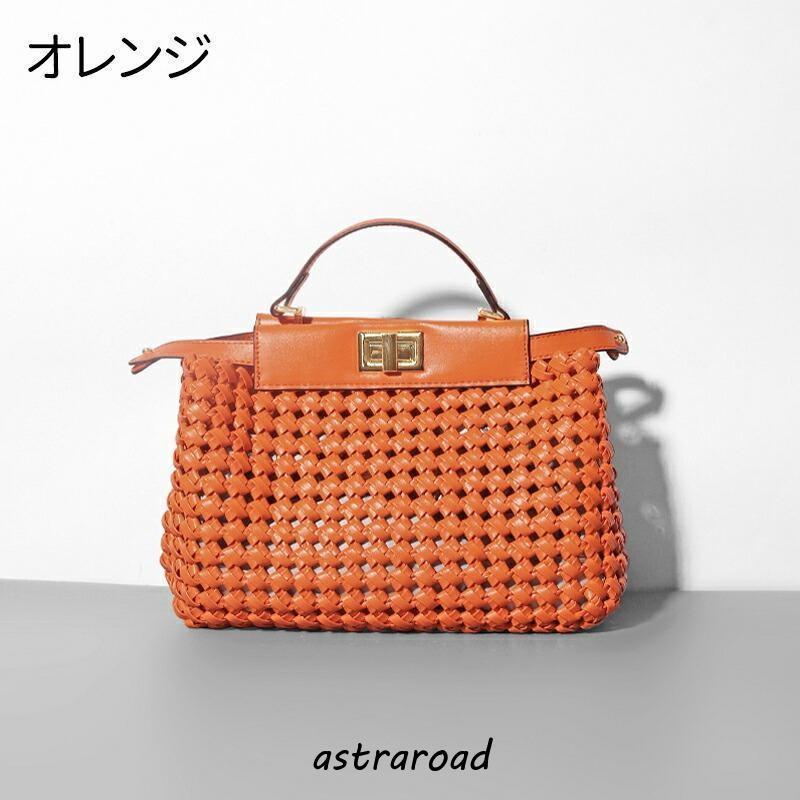 ハンドバッグ レディース 本革 編み込み 2way 春 夏 かごバッグ カゴ