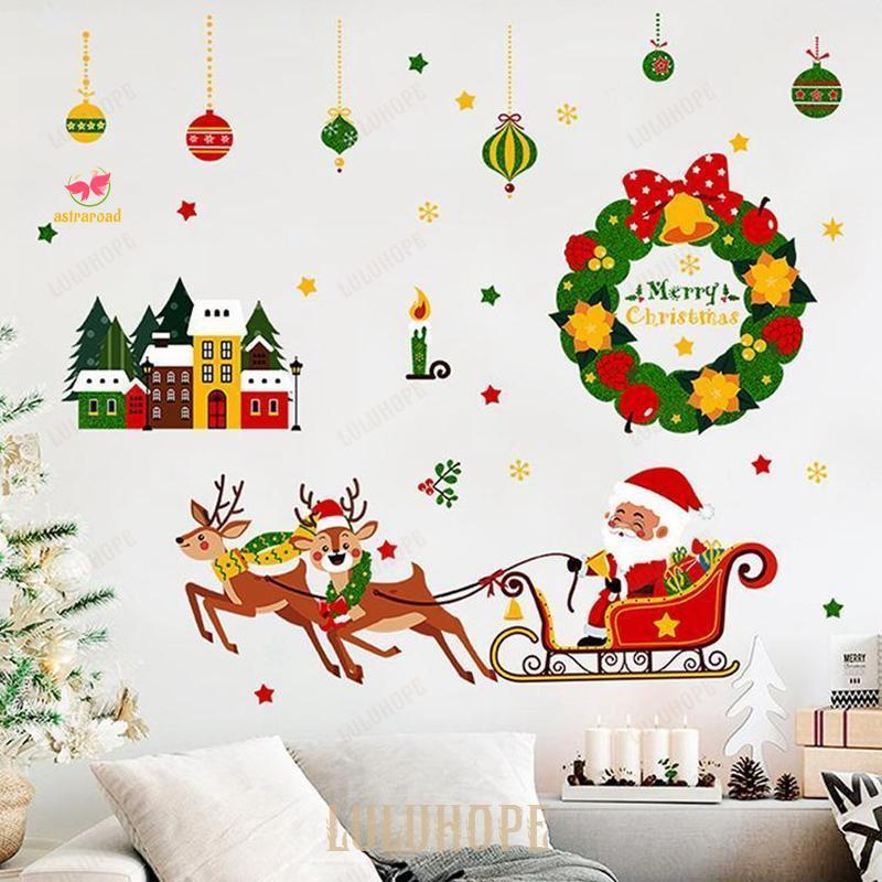 爆買 クリスマス 飾り 静電ステッカー 剥がせる 店舗飾り 雰囲気満