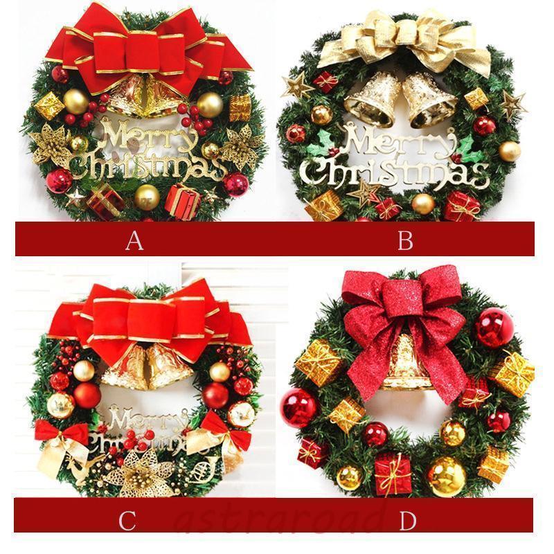 クリスマスリース クリスマス飾り付け 壁掛け飾り 玄関ドア 花 冬 