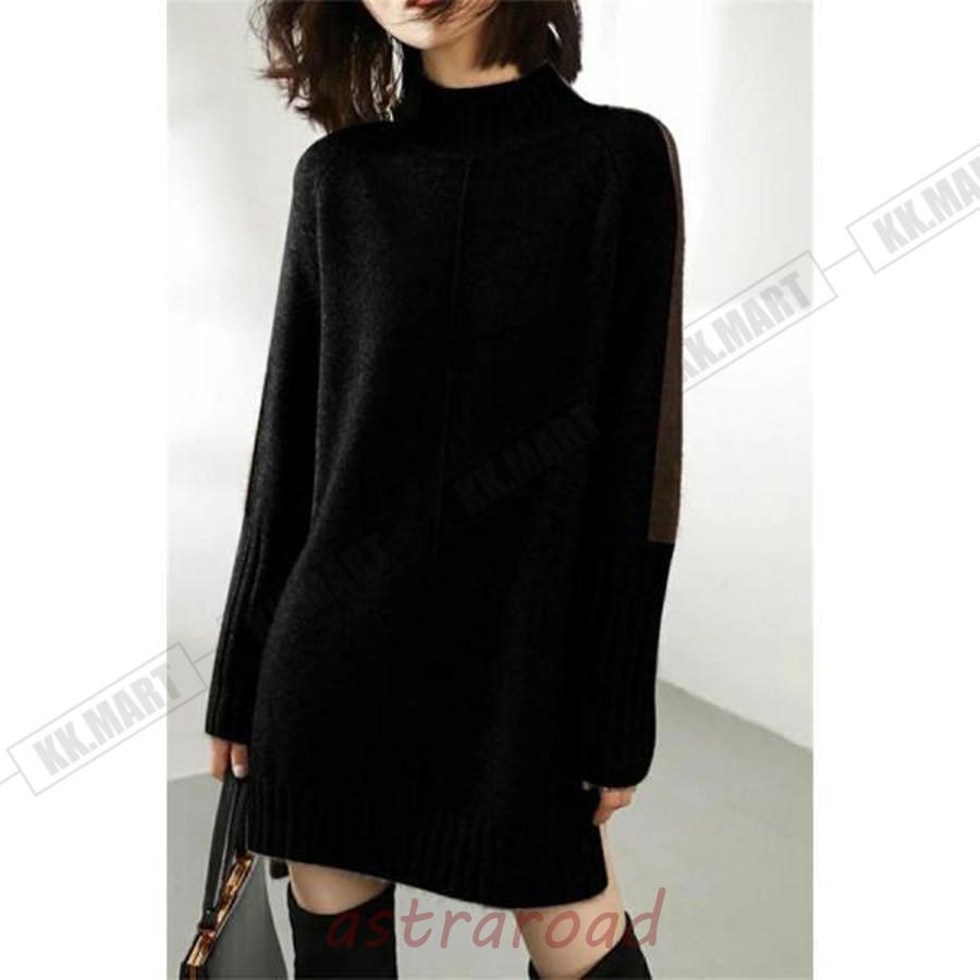 ニットワンピース レディース ウール混 カシミヤタッチ セーター