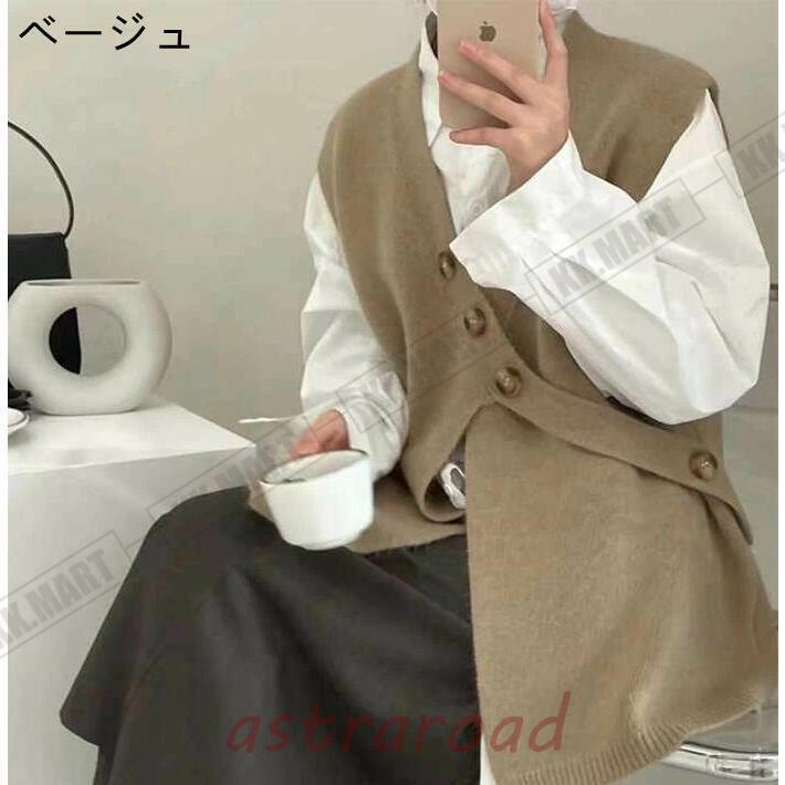 ベスト ロング ニットベスト レディース 秋冬 ロングベスト レディース 冬 ニット vネック ベスト ポケット付き ベスト レディース おしゃれ 秋 春 冬 エスニッ ニットベスト ジレ レディース Vネック 秋冬 ベスト ロングジレ