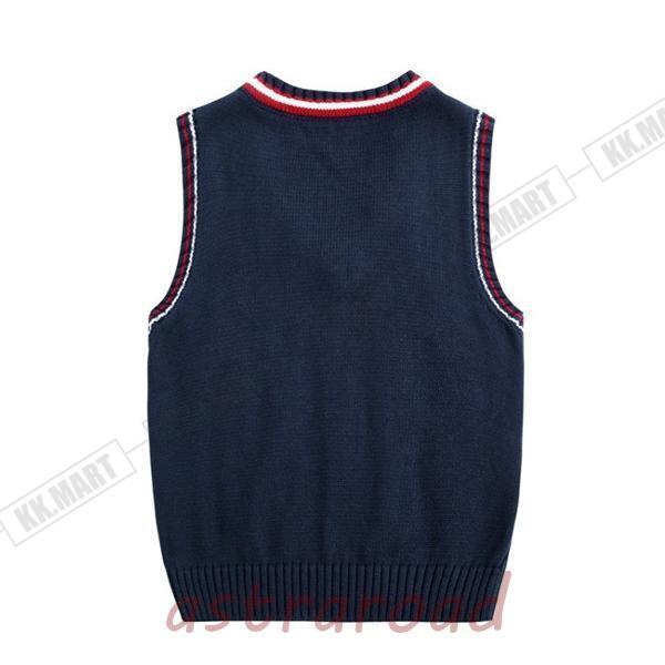 爆買 子供 ベスト キッズ ニット スクールベスト ケーブル編み Vネック