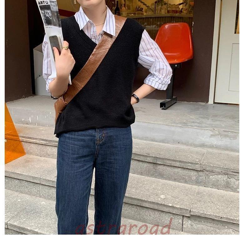 春秋冬 ニットベスト レディースニットベスト ビジネス セーター カジュアル ラウンドネック 洗える ビジネスベスト 女性 インナー ニットチョッキ 春秋冬 ニットベスト レディースニットベスト ビジネス セーター