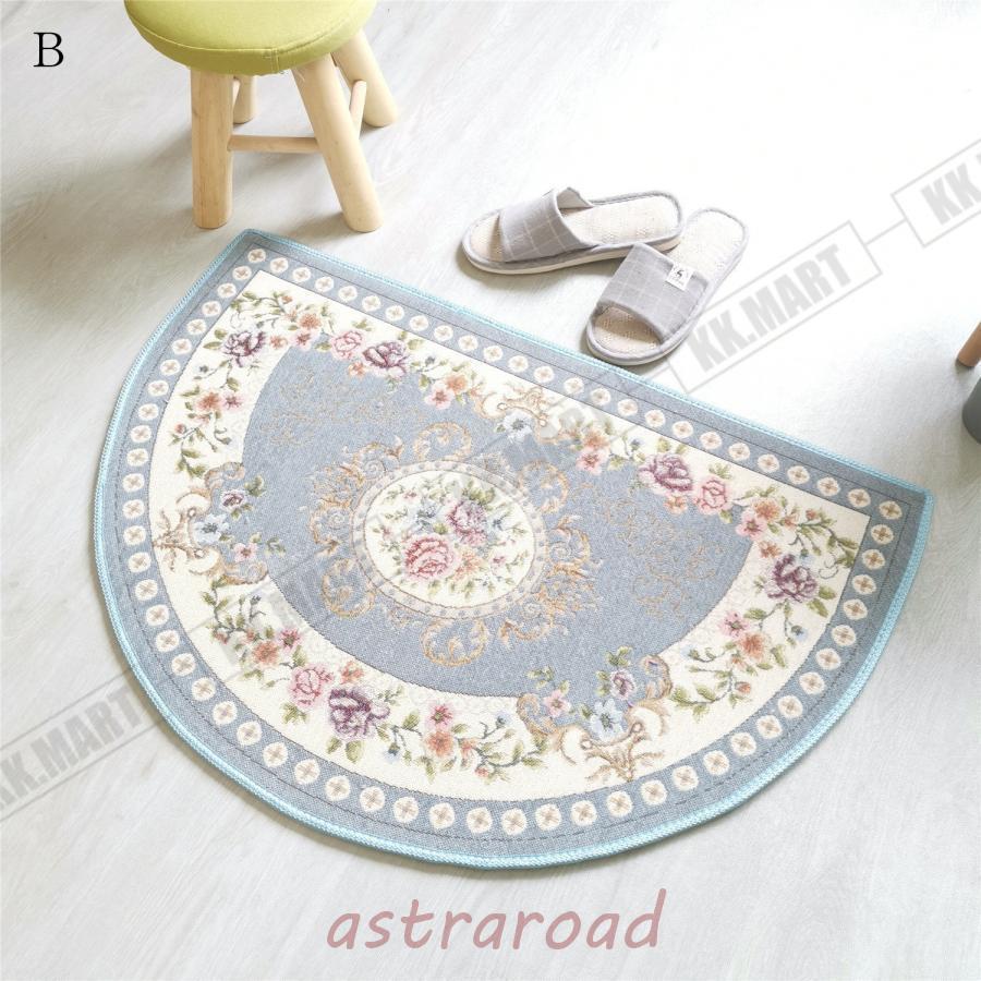 半円玄関マット 花柄 薄型 屋内 室内 北欧風 40*70cm 50*80cm 60*90cm