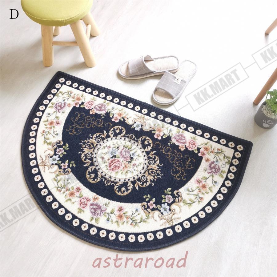 半円玄関マット 花柄 薄型 屋内 室内 北欧風 40*70cm 50*80cm 60*90cm