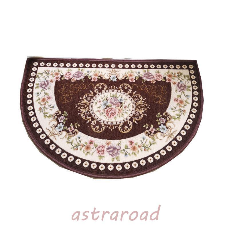 半円玄関マット 花柄 薄型 屋内 室内 北欧風 40*70cm 50*80cm 60*90cm