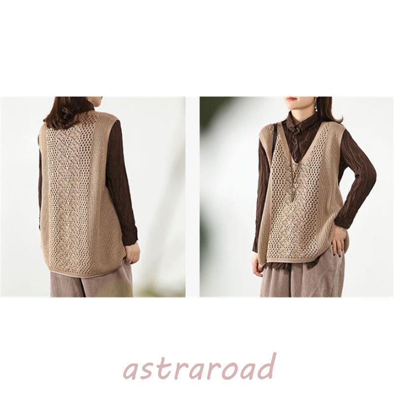 ニットベスト レディース チョッキ トップス Vネック ノースリーブ ゆったり プルオーバー ベスト セーター 秋 通学 通勤 オフィス | ブランド登録なし | 14