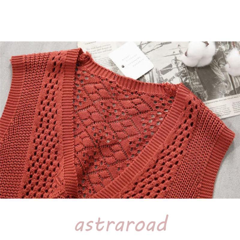 ニットベスト レディース チョッキ トップス Vネック ノースリーブ ゆったり プルオーバー ベスト セーター 秋 通学 通勤 オフィス | ブランド登録なし | 17