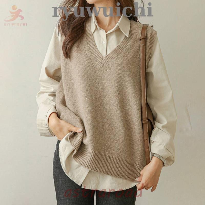 ニットベスト レディース チョッキ スクールベスト ベスト