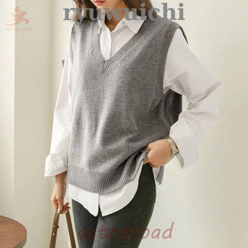 ニットベスト レディース チョッキ スクールベスト ベスト