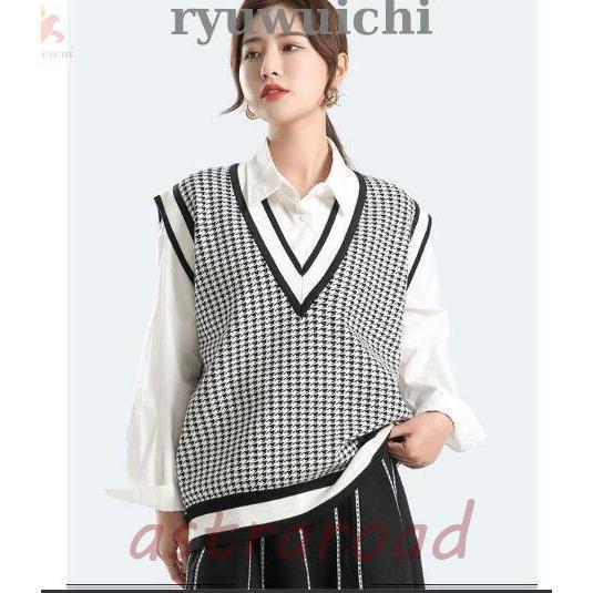 ニットベスト レディース チョッキ スクールベスト ベスト ニット