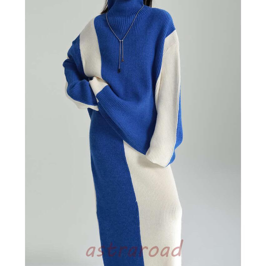 セットアップ レディース 秋冬 ニット ニットセーター ハイネック